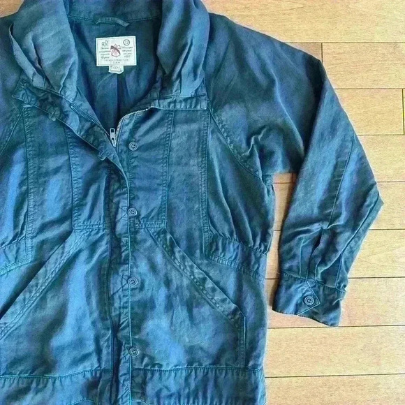 French  Connection | Womens linen and cotton grey slate colored jacket size 4 - Picture 1 of 7